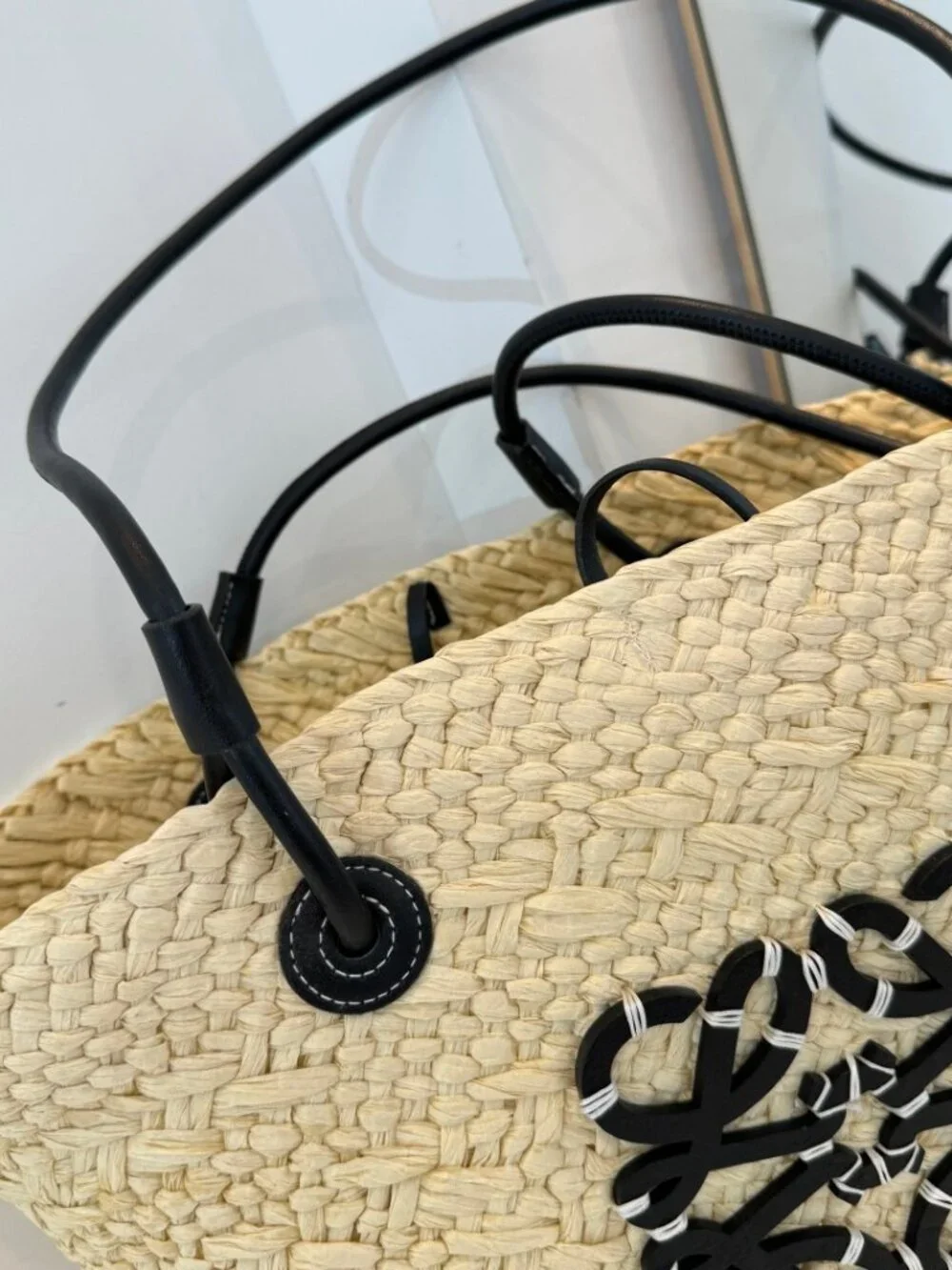 🍀LOEWE🍀 50x25x28cm straw bag